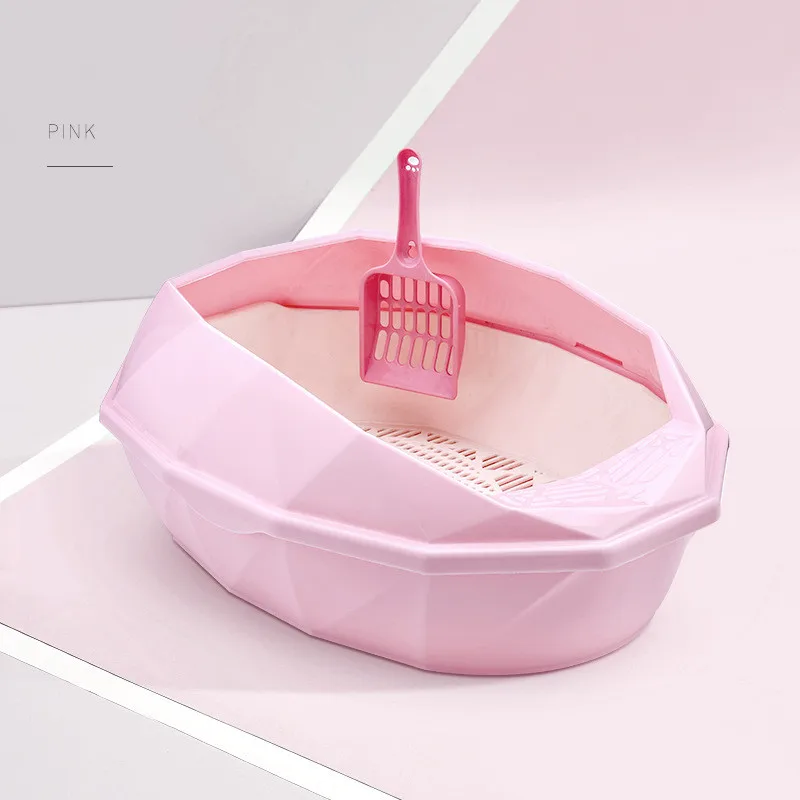 Pet Toilet Bedpan Anti Splash Cats Litter Box Cat Dog Tray with Scoop Kitten Dog Clean Toilette Home Plastic Sand Box Pet Toilet Bedpan Anti Splash Cats Litter Box Cat Dog Tray with Scoop Kitten Dog Clean Toilette Home Plastic Sand Box