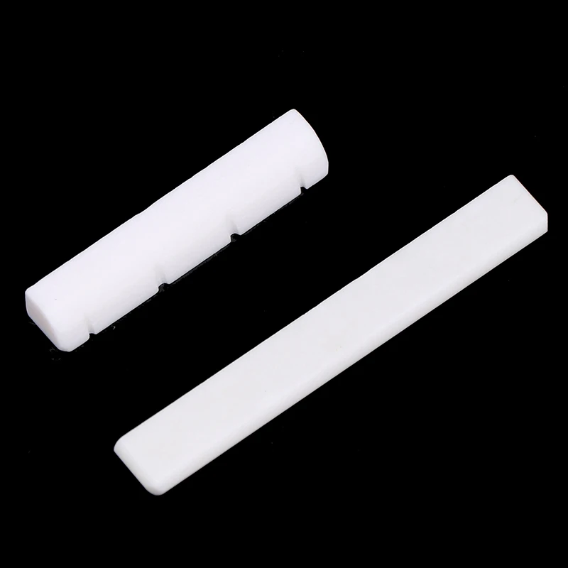 1 Set High Quality Buffalo Bone Bridge Saddle Nut Slotted For Ukulele Uke Guitar Diy