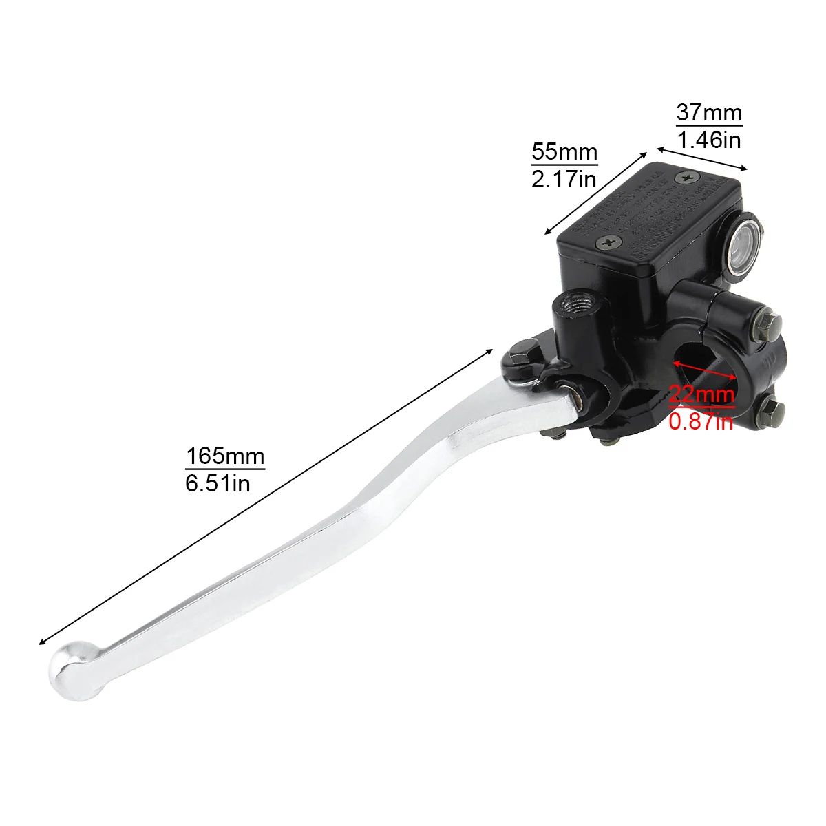 22MM M8/M10 Motorcycle Upper Front Brake Clutch Master Cylinder CNC Clutch Pump Reservoir Pump Lever Left Right for Honda Suzuk