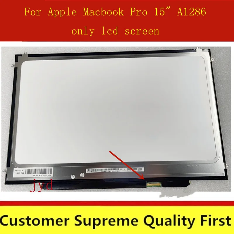 Оригинальный ЖК-дисплей для Apple Macbook Pro 15 дюймов A1286 светодиодный экран LP154WP4 LTN154BT08