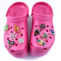 New Arrival 1 Pcs Metal Croc Shoe Charms Bat Butterfly Insect Bling Clog Shoes Decorations Snowflake Moon Bracelet Accessories