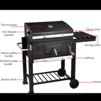DS-34 Outdoor Large Barbecue Fish Barbecue Oven Convenient Vertical Home Company Party Usable Charcoal Grill 2