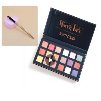 

2PCS Beauty Glazed Glitter Eyeshadow Pigment Palette Waterproof Makeup Facial TSLM2 Maquillage Matte Silty Party Long Lasting