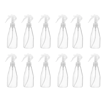 

12 Pcs 200Ml Refillable Pump Round Mist Spray Bottles-Portable Plastic Cosmetic Bottles Gardening Plants Sprayer