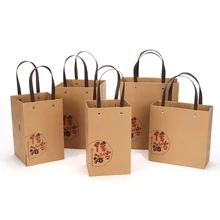 

Star Packaging Custom Logo Printed Eco Recycle Take Away Food Packaging Brown Paper Rope Handle Craft Paper Bag