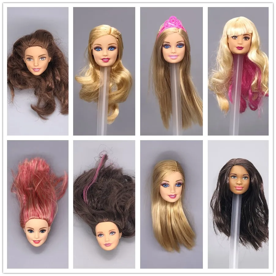 1х Модная кукла голова микс Стиль различный макияж прямые вьющиеся волосы DIY аксессуары для 1" Кукла тело игрушка девочка