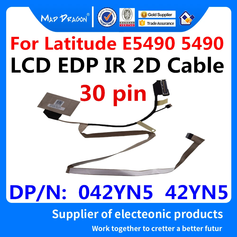 

new original Laptop LCD LVDS Cable LCD EDP IR 2D Cable For Dell Latitude E5490 5490 DDM70 042YN5 42YN5 DC02C00GK00 DP/N: 042YN5