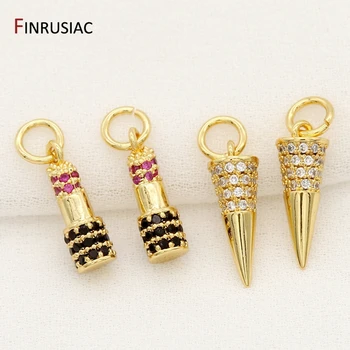 

Gold Plated Tower Charm Pendant Brass Metal Inlaid Zircon Rhinestone DIY Making Necklace Pendants Bracelets Earrings Charms