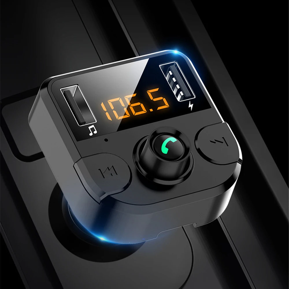 Автомобильный Bluetooth MP3 музыкальный плеер ABS беспроводной Handsfree Мобильный телефон fm-модулятор Радио Bluetooth USB передатчик Черный BT36B