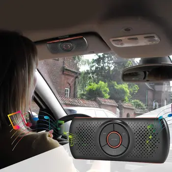 

FM Transmitter Wireless Bluetooth Car Kit Speaker Handsfree Call Sun Visor Music Receiver Player disk AUX Player for Phone