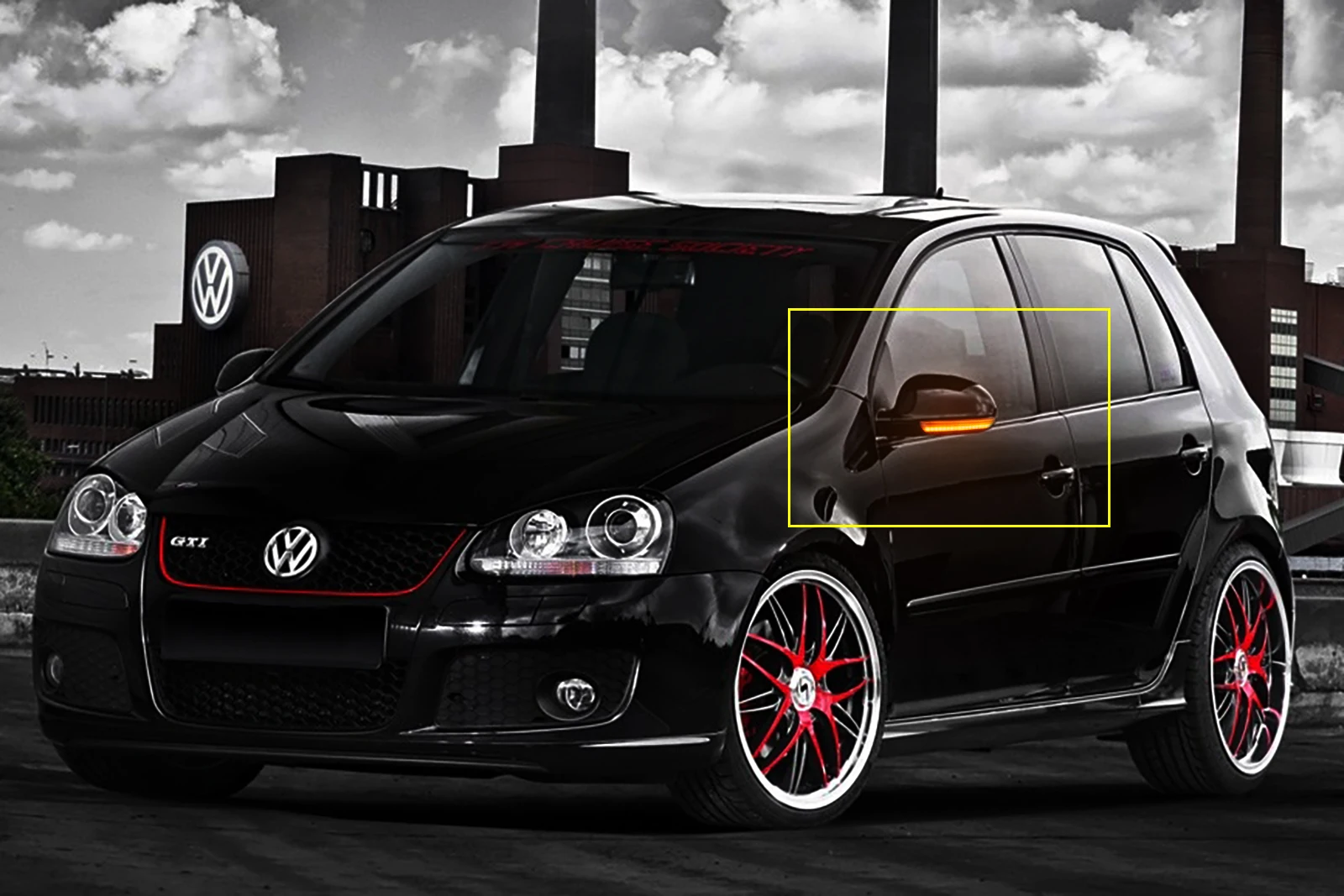 Для VW Golf 5 Passat B5 B6 Jetta Sharan светодиодный светильник с поворотным зеркалом