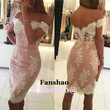 

Pink Off The Shoulder Straight Evening Dress Appliques Formal Party Prom Celebrity Graduate Dubai Vestidos de Fiesta Custom Made