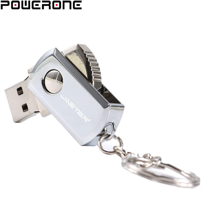 POWERONE металлический вращающийся usb флеш накопитель 2 0 pendrive 4 ГБ 8 16 32 64 Гб карта