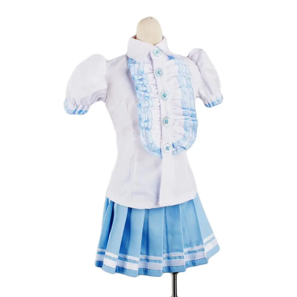 [Wamami] 299# розовый/черный/синий/красный платье/костюм 2 шт. MSD 1/3 SD DZ AOD LUTS BJD Dollfie - Цвет: Синий