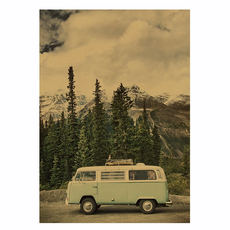 Classic European Landscape Vintage Poster Wall Art Room Decor Stickers Cafe Bar Posters Nostalgia Kraft Paper Wall Sticker wall stickers