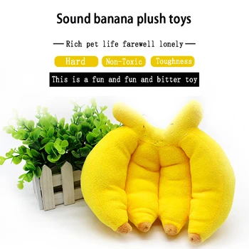 

Banana Toys Bite Resisitant Durable Molar Dogs Plush Banana Toy Teeth Pelucia Funny Toys Pets Supplies Squeaker Dog Plush BB50DT