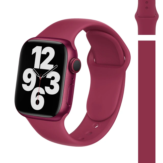 Silicone Strap Watch Compatible Apple Watch Band 45mm 44mm 41mm for bracelet iWatch 40mm 38mm correa apple watch series 7 6 5 SE 37