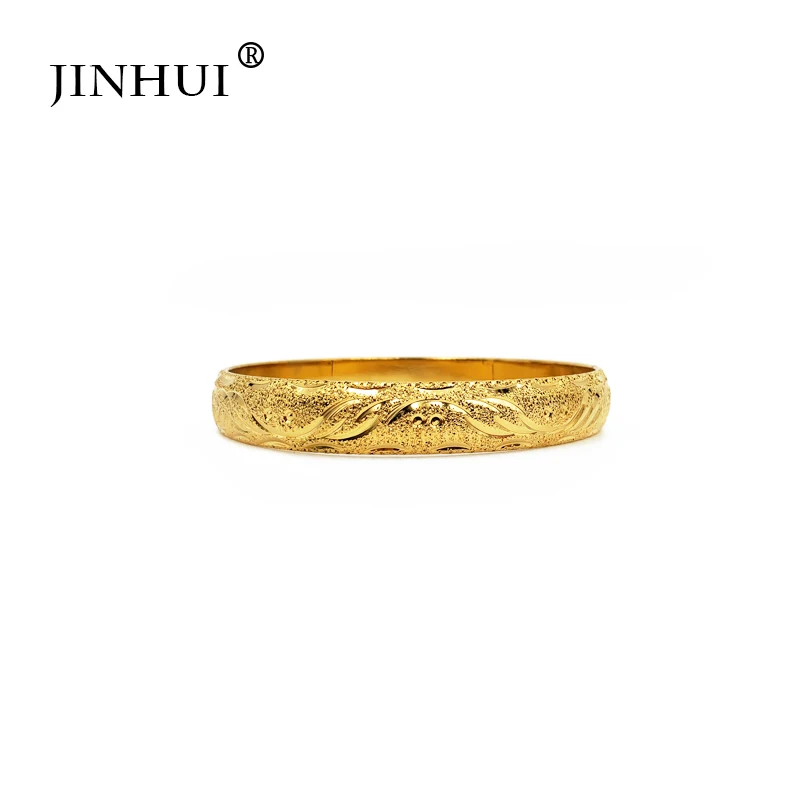 Only 1 pcs Jin Хуэй новые модные женские роскошные золотые Цвет ювелирные браслеты в эфиопском африканском стиле Для женщин Дубай Свадебные подарки может открыть браслет - Окраска металла: Only 1 pcs