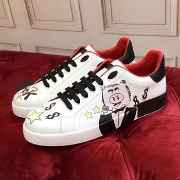 

Sneakers Women Summer Woman Casual Fashion Shoes Graffiti Pig Lovers Flats Ladies Vulcanized Shoes White Sneakers Zapatos Mujer