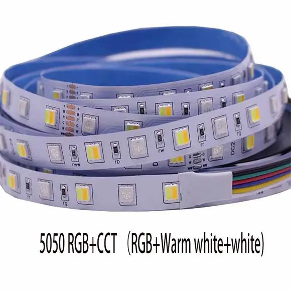 5050 12 В/24 В 4 в 1 5 в 1 5 цветов чипы RGBCCT RGB+ WW+ CW 60 Светодиодный s/M RGBW RGBWW светодиодный свет 12 мм PCB 5 м/лот - Испускаемый цвет: RGBCCT 5Colors