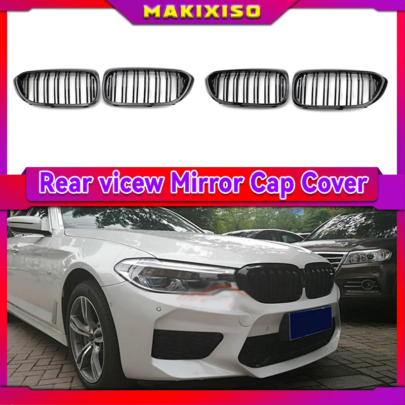 

1 Pair Front Kidney Grille for Bmw New 5 Series G30 G38 2018-2019 Grille Gloss Black Front Bumper Slat Grill