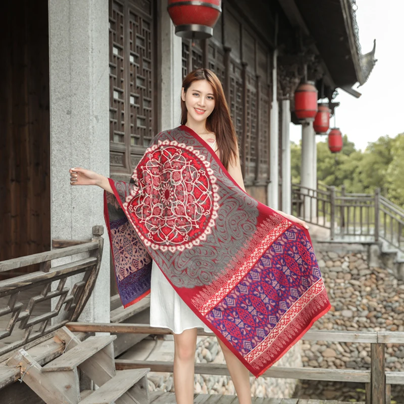 Brand Designer New Women Pashmina Cashmere Scarf Winter Warm Scarf All-Match Shawl Fashion Shawl Scarves Thickening Blanket