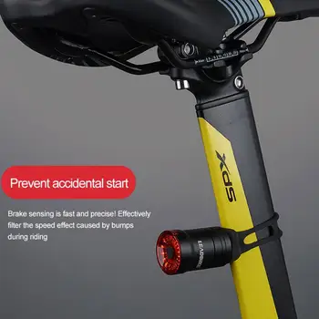 

Intelligent Brake Induction Tail Lamp Brake Warning Automatic Sensing Cycling Road Bike Tail Rear Light Lamp Accessories