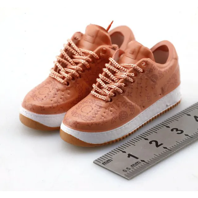 1/6 Scale Female/Male Figure Accessory Mini Shoes Classic Canvas Sports Casual Sneakers Hollow Inside Model for 12 inches Body 2