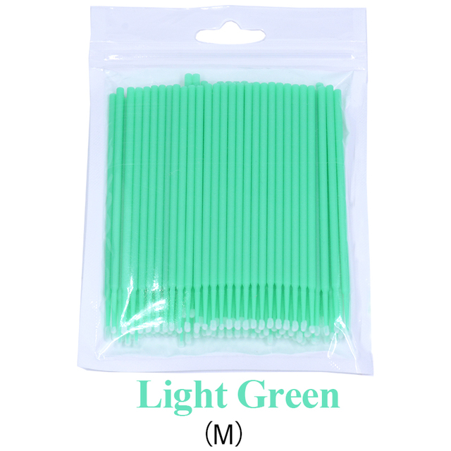 Colorful Disposable Mini Brush Eyelashes Extension Swabs Bulk Grafting Lashes Cleaning Makeup Tool Swab Cotton Sticks