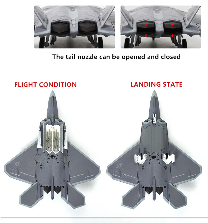 Terebo 1: 72 модель самолета F-22 истребитель моделирование готовые украшения Военная Модель самолета Модель Коллекция подарков