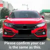 Front Bumper Lip Chin Body Kit Tuning Accessories Splitter Modified Exterior Part For Honda Civic 2016 2017 2018 2019 2020 3