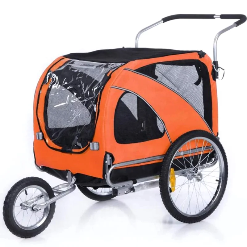 

Pet Trailer cart Foldable Dog Cat Bicycle Trailer 2 in 1 Bike Bicycle Trailer Jogger for Pet Dog Carts