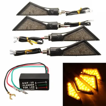 

4pcs Motorcycle LED Turn Signal Lamps Daytime Running Lights Indicators Blinkers Universal for Honda for Kawasaki for Yamaha