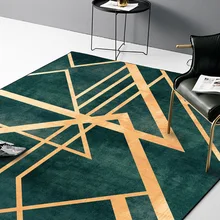 Ретро темно-зеленое золото линия дверной коврик спальня ковер для гостинной прикроватный коврик на кухню гостиная Холл мягкий полас, дома декабря