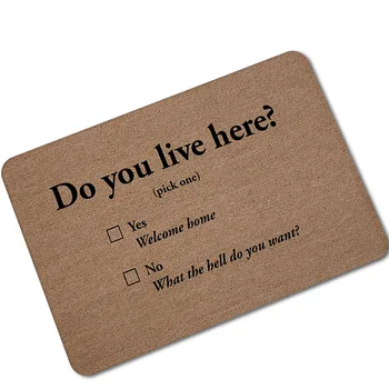 

Hilarious Rubber Anti Slip Doormat Answer First Then Enter Door Mat Bedroom Livingroom Bathroom Floor Mat Entrance Welcome Mat