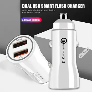 

Vehemo QC3.0+3.1A Cigarette Socket Charger Car Car Fast Charger Power Adapter Car Charger with Halo for Mobile Phone Auto USB