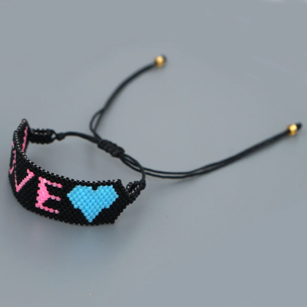 Go2boho MIYUKI сердце браслет любовь браслеты с буквами Pulseras Mujer Moda женские богемные Insta украшения для влюбленных любовников подарок новинка