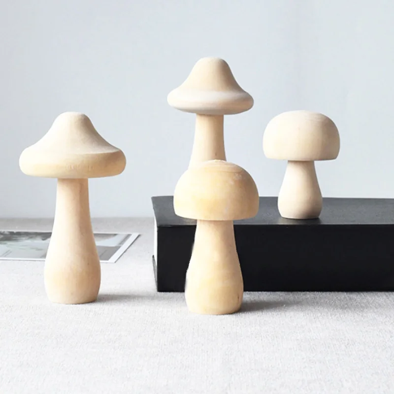 12 Funghi In Legno Non Finiti Per Decorazioni Fai Da Te - Progetti Artistici Per Bambini E Casa - Foto 2