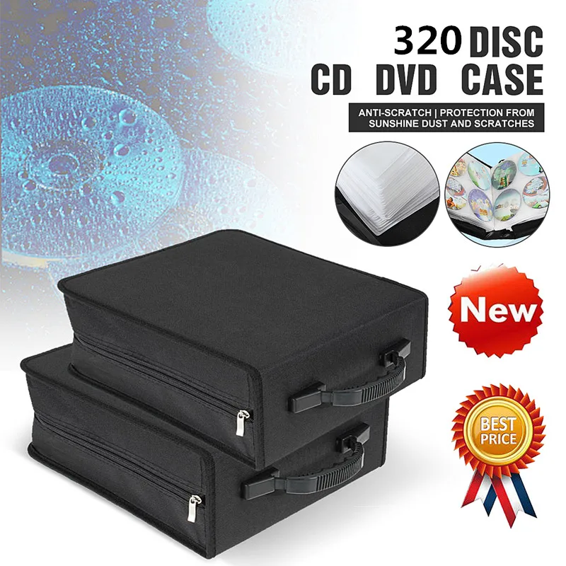 Чехол для хранения KINCO 320 шт. переносной Жесткий CD DVD Dics с универсальными рукавами