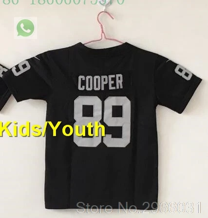 Даллас А+++ качество Дети молодежи 24 marshawn lynch 52 khalil mack 89 amari cooper 4 Дерек Карр Бо Джексон 34 Джерси - Цвет: for kids youth