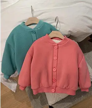 

Children's Jackets 2019 Winter New Baby Boys Girl Clothes Kids Plus Velvet Thick Coats Outwear Toddler Baseball Uniform Jacket