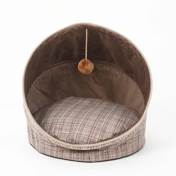 

Foldable cat's bed four seasons universal enclosed cat litter mat removable washable dog's nest velvet