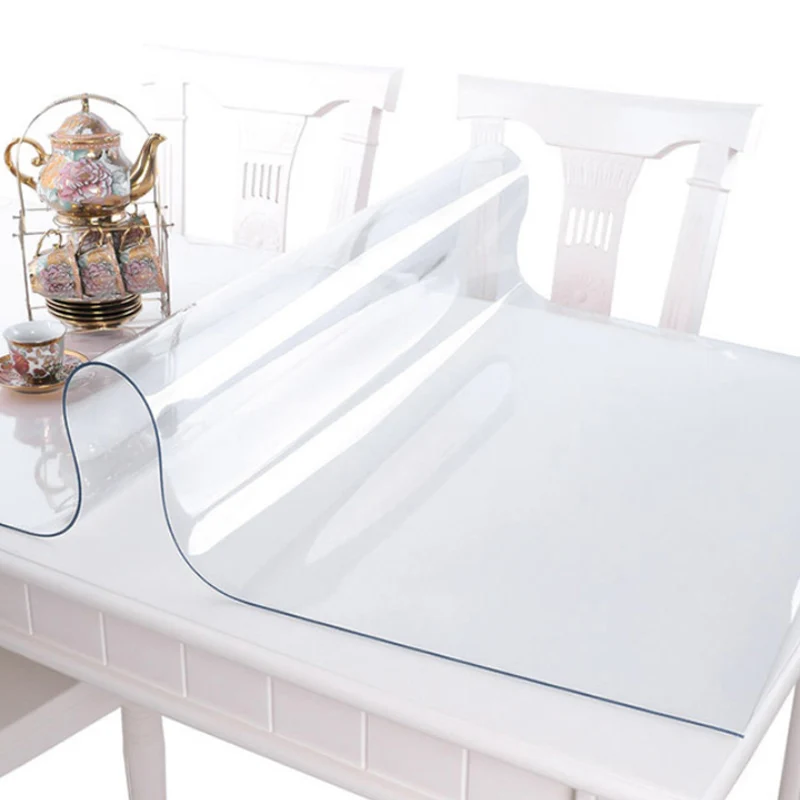  HAZY PVC Tablecloth Waterproof Transparent PVC Tablecloth Rectangle Table Cloths Kitchen Pattern Di