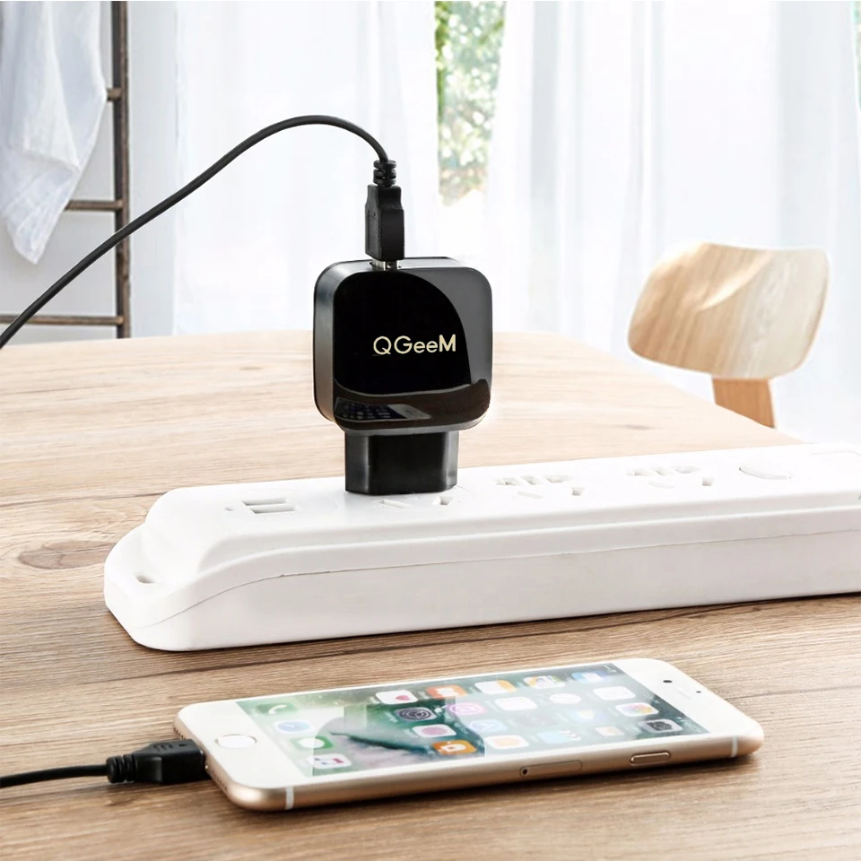 QGEEM QC 3,0 USB зарядное устройство Quick Charge 3,0 зарядное устройство для телефона для iPhone 18W3A быстрое зарядное устройство для huawei samsung Xiaomi Redmi EU US Plug