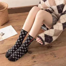 Новинка; сезон осень-зима; европейские и американские хлопковые носки с буквенным принтом; уличная мода; Популярные носки без пятки; женские носки без пятки с героями мультфильмов