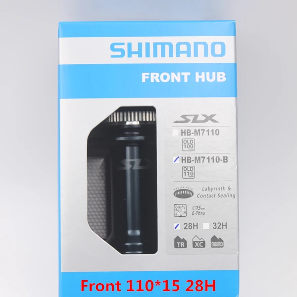 SHIMANO SLX M7100 12S Freehub Micro Spline BOOST HUB HB-M7110-B старый 142 мм 148 мм FH-M7110-B 32H 28 отверстие E-THRU 12 Скоростей - Цвет: Front15 110mm 28H