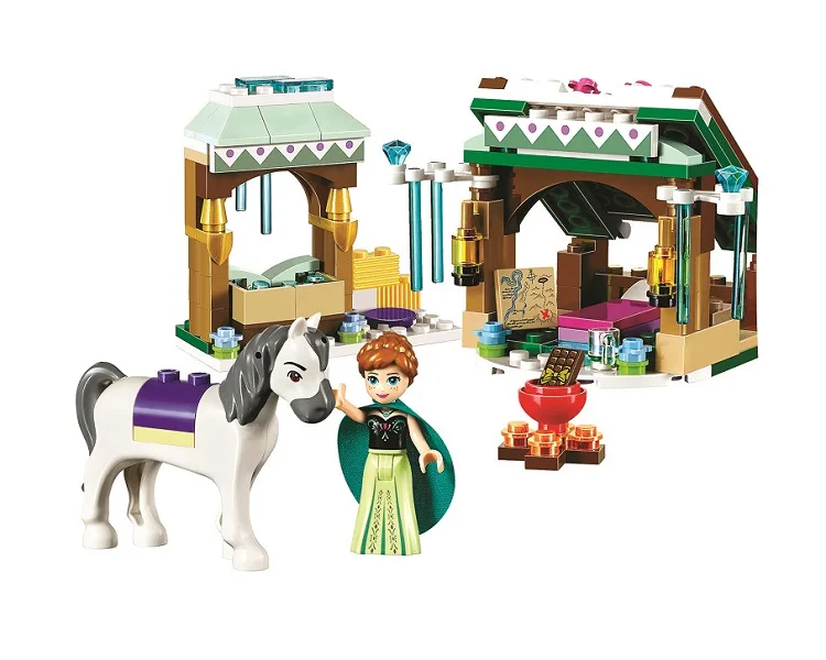 

10661 Snow Adventure Anna Horse Anna's Snow Building Block 156pcs Bricks Toys Gift for Children Compatible Legoinglys Friends