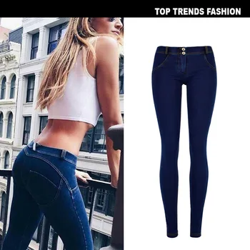 

Europe and the United States super popular peach hip hip pants super stretch comfortable low waist denim trousers