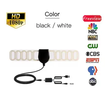 

1080p Digital Aerial VHF-H UHF Antenna Car DVB-T Antenna DVB-T2 Antenna Signal-Amplifier 20dB Gain Digital TV Antenna F Plug