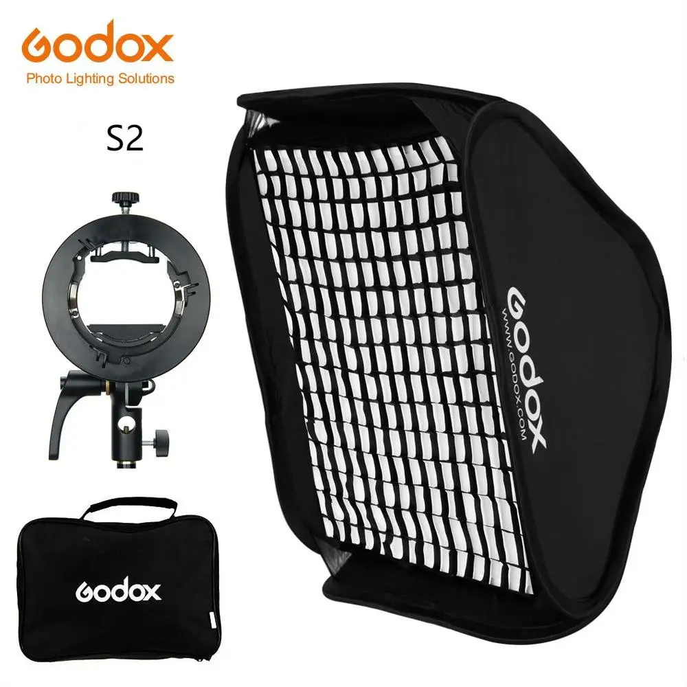 Держатель вспышки Godox S2 кронштейн и соты софтбокса с креплением Bowens для V1 TT685 V860II